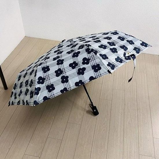 [애슬릿]꽃 체크 3단 초경량 자동 양우산 우양산
