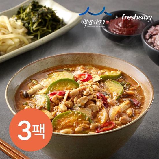 [3팩 구성] 운채 청국장찌개 (500g)