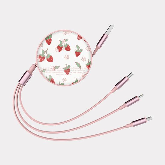sweet straw pattern 디자인 [릴 타입 충전 케이블]