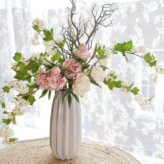 부귀영화 모란꽃 조화 긴가지_4colors