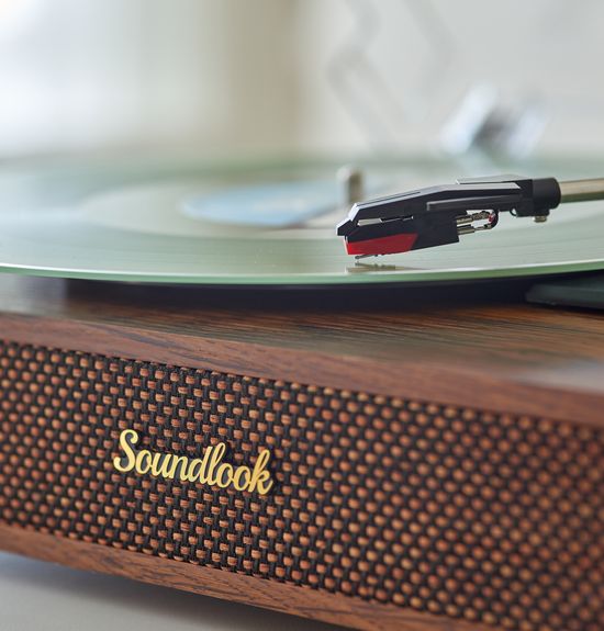 사운드룩 휴대용 엔틱 턴테이블 LP플레이어 MOCHA