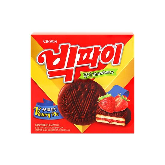 크라운 빅파이 딸기 324g