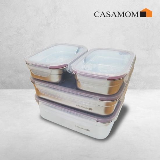 [까사맘] 스텐 밀폐용기 4종세트