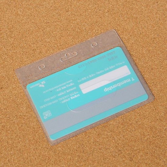  PVC 250 ID 명찰/목걸이용 카드케이스 1팩(50개)