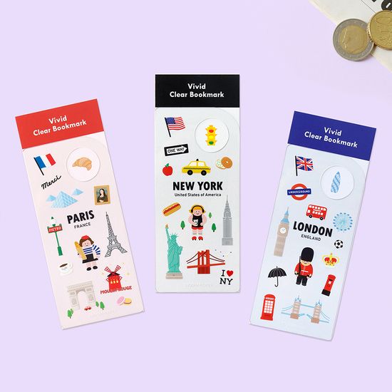 비비드 투명 책갈피