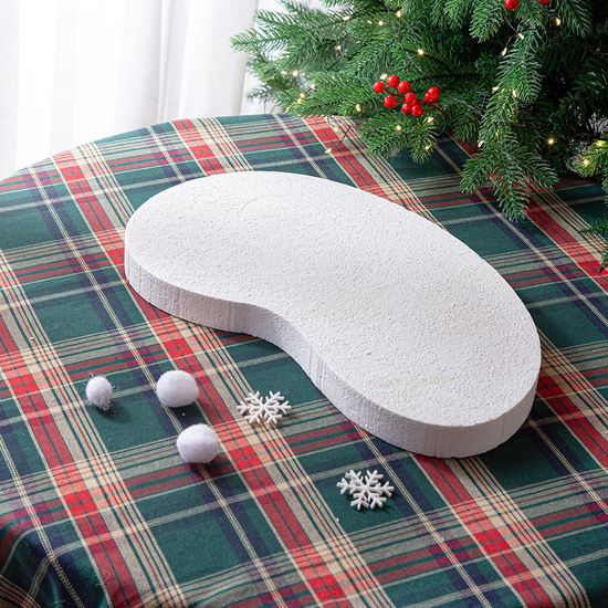 눈내린 스티로폼 받침 1P (반짝이 가루)