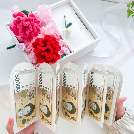 모루 카네이션 용돈 꽃 플라워 박스 어버이날 부모님