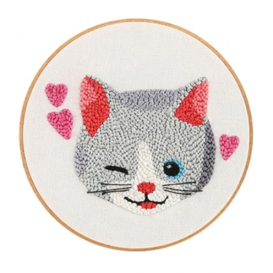 101도 펀치니들 DIY 촘촘이 고양이