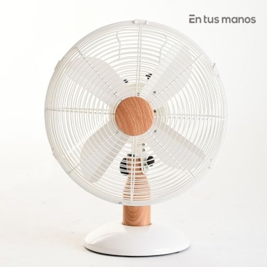 엔뚜마노 30cm 우드 메탈 탁상용 미니 선풍기 WF-2100