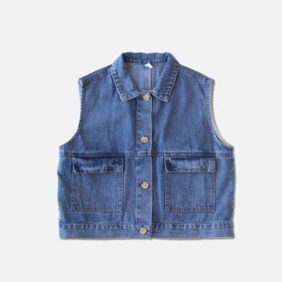 루즈핏 데님 베스트