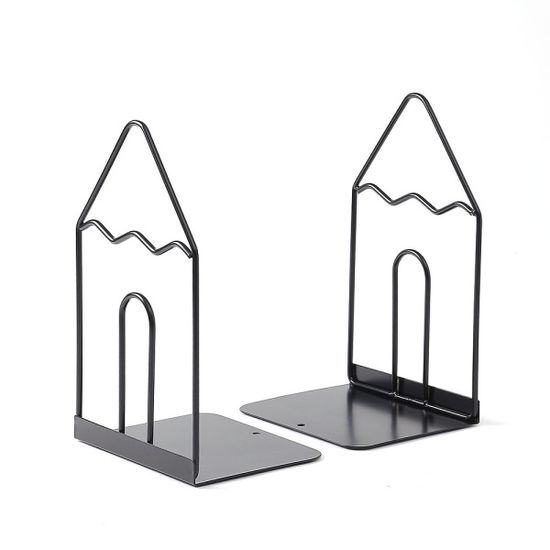 블랙 펜슬 북엔드 2p세트 간이 책상책꽂이