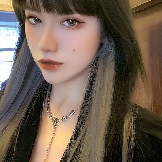 [언니네 가발] 컬러 브릿지 헤어피스 6p세트(실버그레