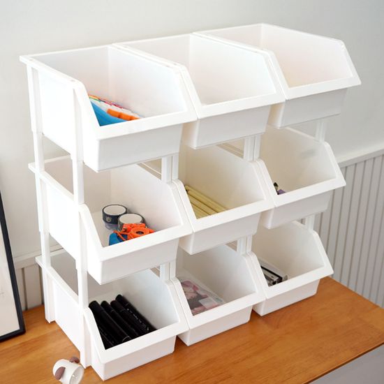 이유 적층형 다용도 정리함 12P 분리 수납 바스켓