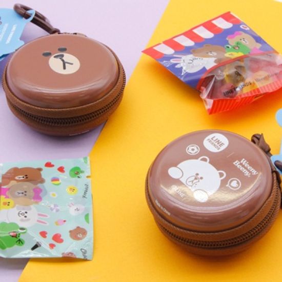 라인프렌즈구미코인파우치(브라운)