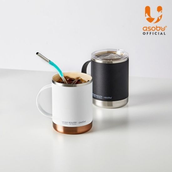 아소부 세라믹 스텐 진공 얼티밋머그 360ML 블랙
