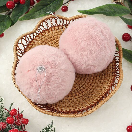 [도토로]핑크블라썸 장식볼 2P(10cm) (복슬폼폼이)