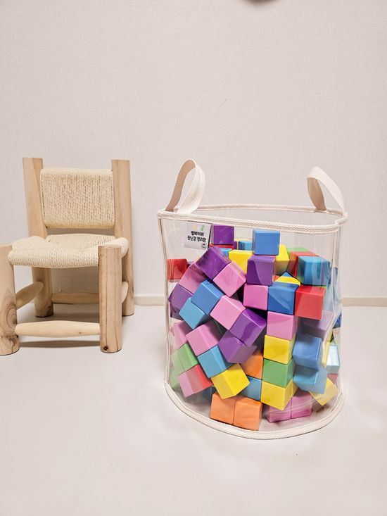 원형 TPU 투명 장난감 정리함 보관 수납함 (사이즈택)