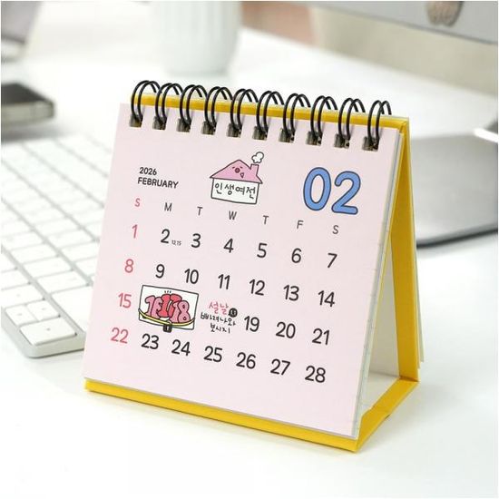 핑크풋 2026아무말미니탁상달력