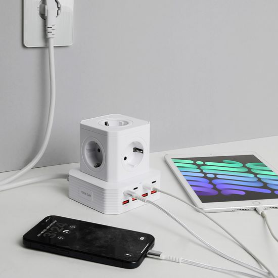 고용량 100W 초고속 PD충전기 큐브멀티탭 콘센트 2M