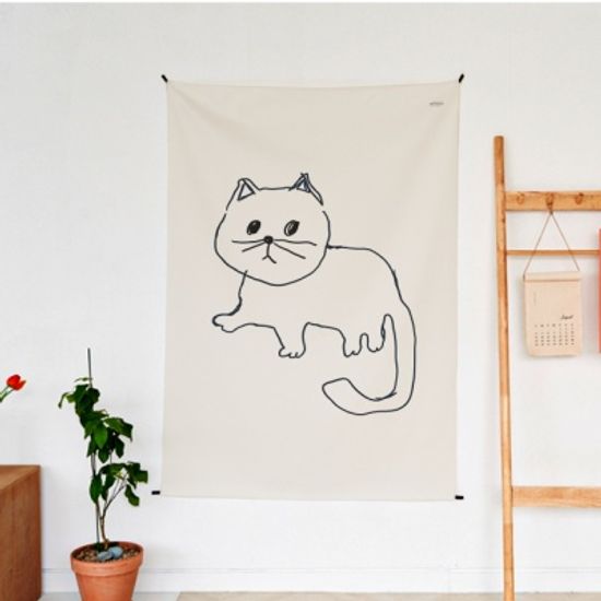 어글리 일러스트 패브릭 포스터 / 가리개 커튼