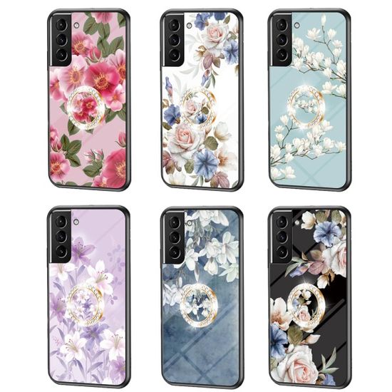 갤럭시 s23 22 21 노트20 플라워 골드 큐빅 링 케이스