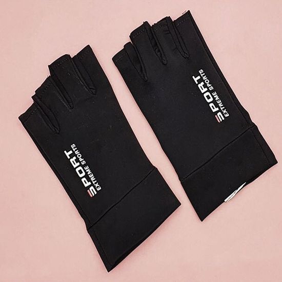 등산장갑 쿨장갑 하프 핑거 검정(WFHT9QZ)