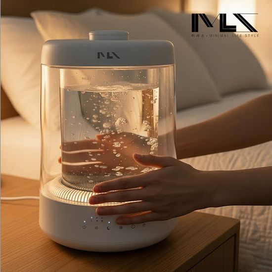 미라스 가열식 가습기 4L 대용량 분리형 물멍 가습기