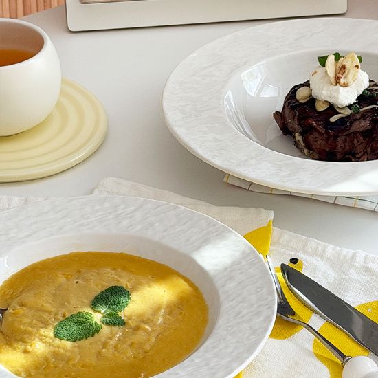 웨이브 엣지 플레이트 L 식기 홈파티 테이블웨어