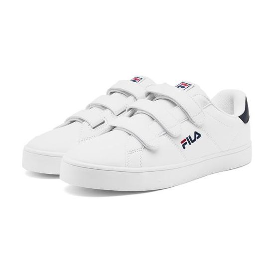 휠라 코트디럭스 벨크로 스니커즈 운동화 WHITE NAVY