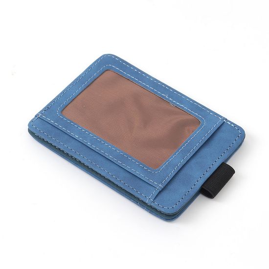 베이직 인조가죽 카드지갑(블루) 명함 카드홀더