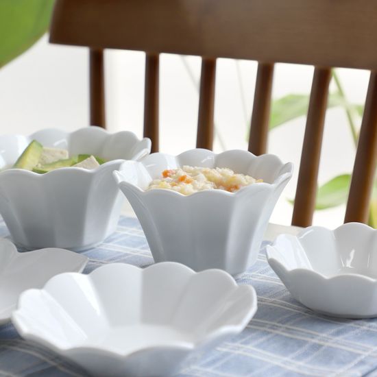 플로렌스 유광 화이트 도자기 공기 1p  