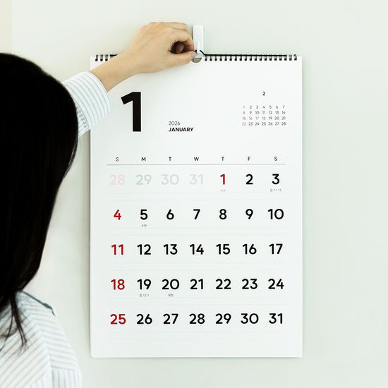 2026 비기닝 심플 벽걸이 캘린더 1단