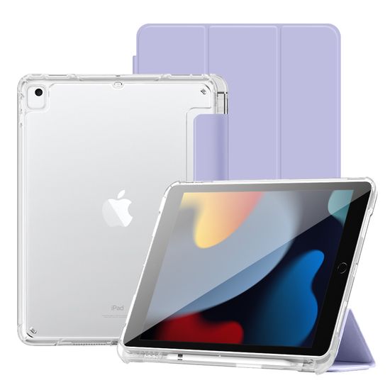 아이패드 9/8/7세대 클리어범퍼 펜슬수납 케이스