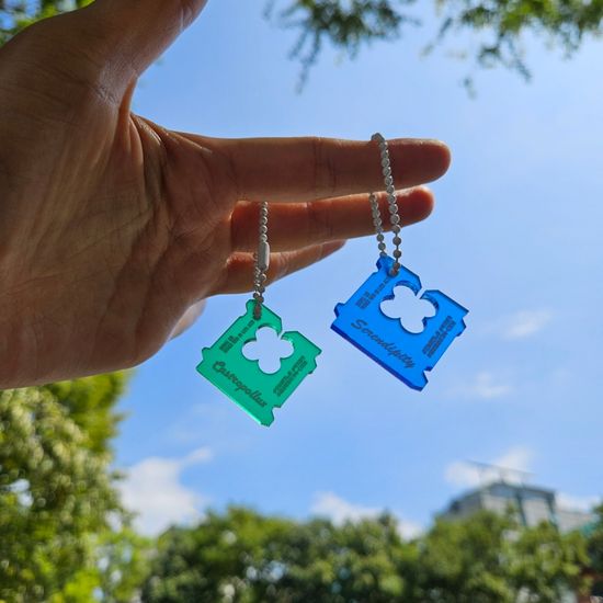 빵클립 네잎클로버 행운 키링 합격 부적 응원 선물