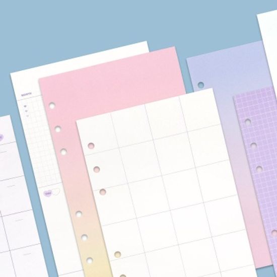 핑크풋 2000샤이닝6공다이어리_리필(45매)