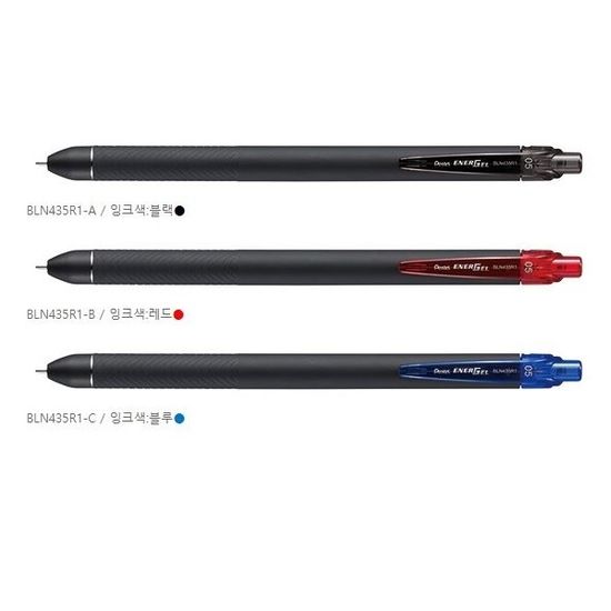 펜텔 0.5mm 메탈팁 슬림중성펜 에너겔 BLN435R1 1자루