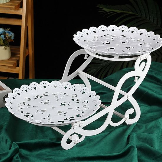 스위트가든 2단 디저트 트레이 케이크 접시 하트