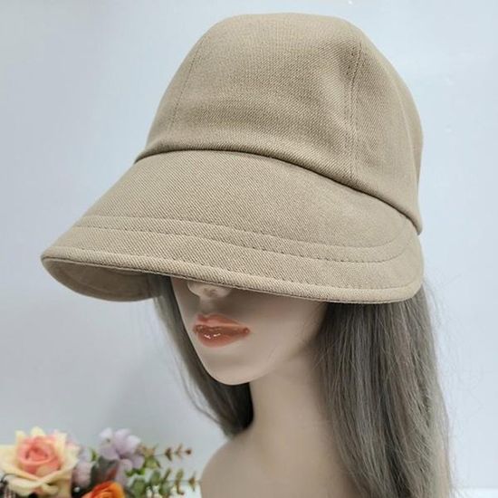 [애슬릿]여성 여름 심플 마 숏 챙 면 캡 모자
