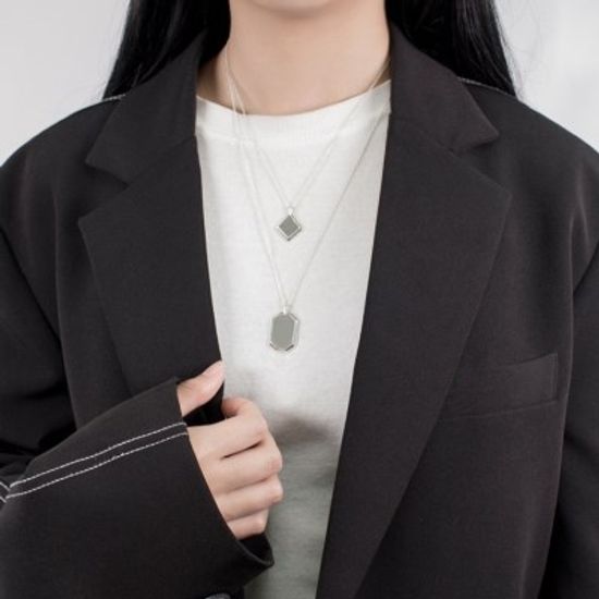 나만보는 리플렉션 각인목걸이 팔각경 大