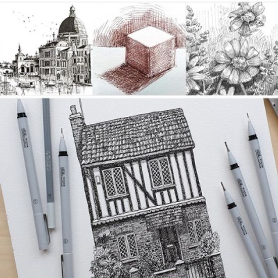 [윈저앤뉴튼] 파인라이너 틴케이스 12종 풀컬러 세트