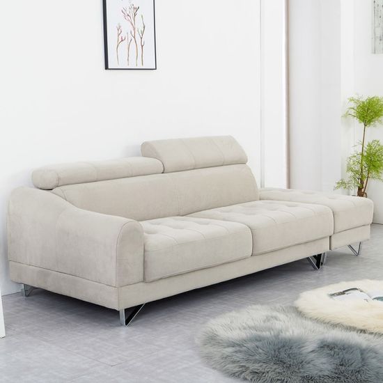 딜라잇 3인용 아쿠아텍스 패브릭 소파 (착불)