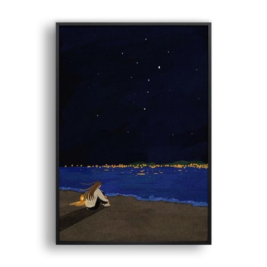 잠시, 여기 (Art Print) / 일러스트 액자