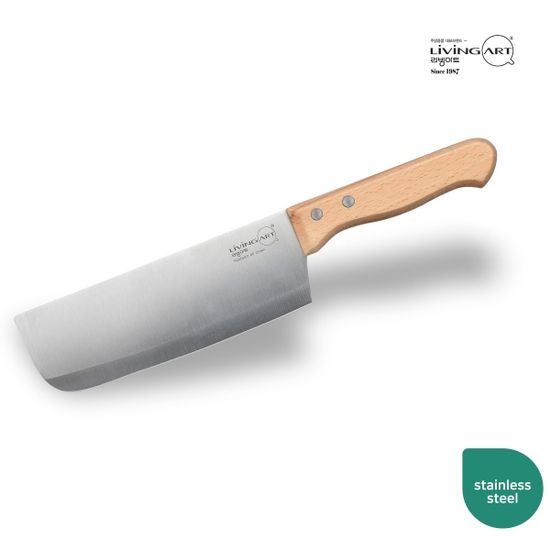 [리빙아트] 우드핸들 스테인리스 중식도