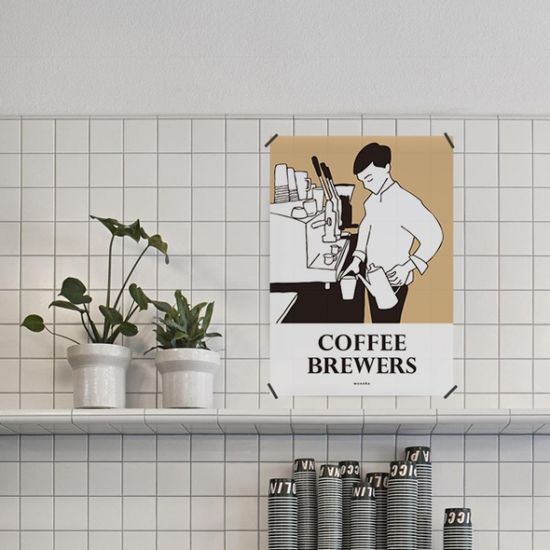 바리스타 4 M 인테리어 포스터 커피 카페