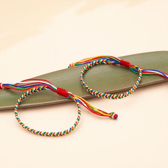 오색실 팔찌 불교 염주 금강저 매듭 오색 끈 팔찌