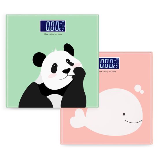 노바리빙 LCD 캐릭터 체중계 고래 판다 동물 유아용