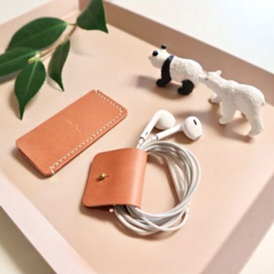 베지터블 가죽이어폰 홀더
