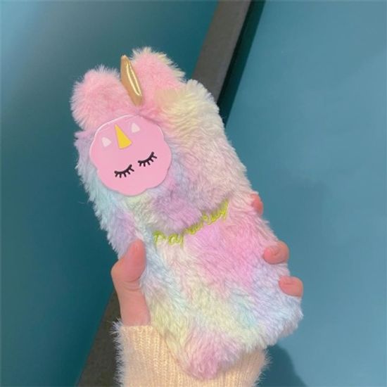 아이폰 14 13 12 11 유니콘 카메라보호 겨울 털케이스