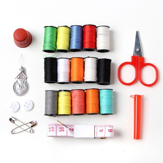 휴대용 15색 실바늘세트/옷수선용 반짇고리 쌈지세트