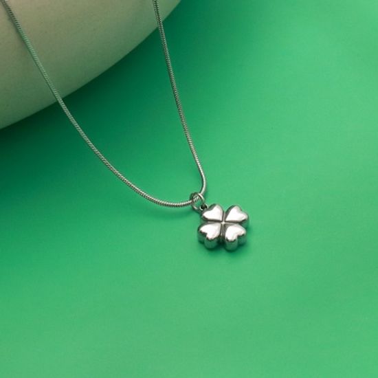 [선물포장/써지컬스틸] 행운의 하트 클로버 이니셜 목